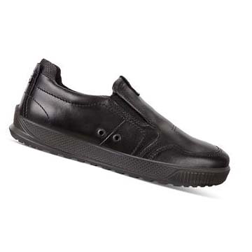 Men's Ecco Byway Slip On Casual Shoes Black | USA 459CTV